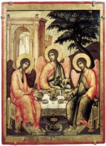 Троица Ветхозаветная. 1671. Симон Ушаков День Святой Троицы, иконы