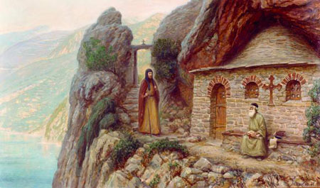Паломничество преподобного Антония Киево-Печерского на Афон в 1015 году.