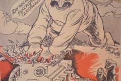 Карикатуры из газет, издаваемых  на захваченных фашистами территорий, содержащие критику религиозной  политики Сталина