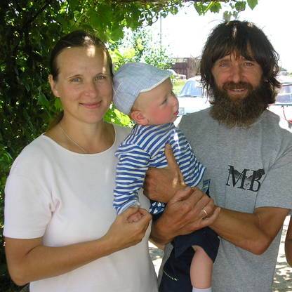 С 
женой Ириной и сыном Николаем