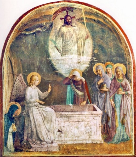 Фра Беато Анжелико. Воскресение (фреска из монастыря Сан Марко, Флоренция, сер. XV в.)