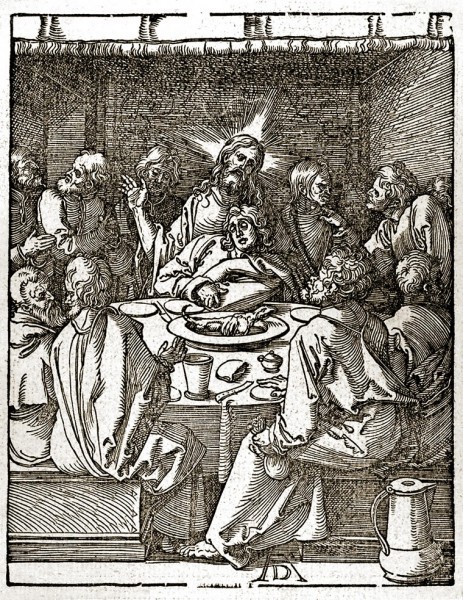 Альбрехт Дюрер Тайная Вечеря Гравюра на дереве 1511