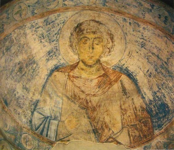 Фреска конхи придела св. Георгия Софийского собора Киева. Ок. 1037 г.