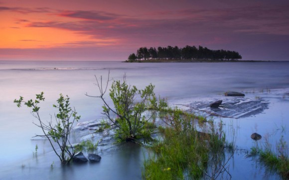 Так приходит рассвет. Ладожское озеро, остров Валаам, Карелия.  Автор: Виктор Калеченков