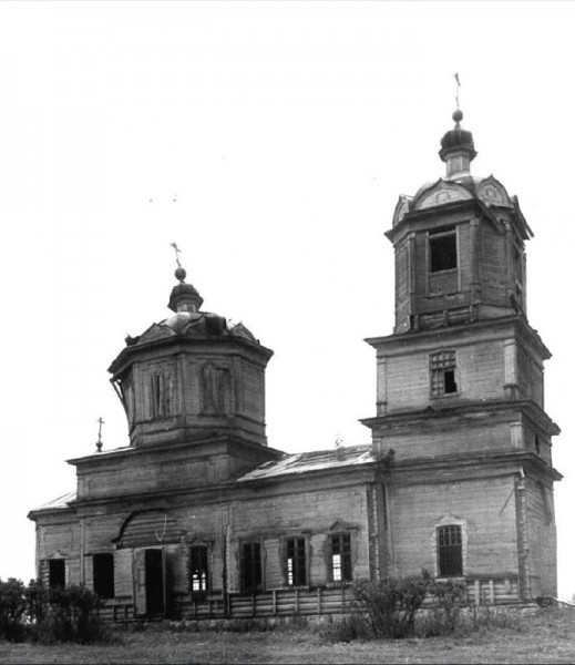 Храм Свт. и Чуд. Николая, с.Озёрки, 1976 г., фото В. Перфильева