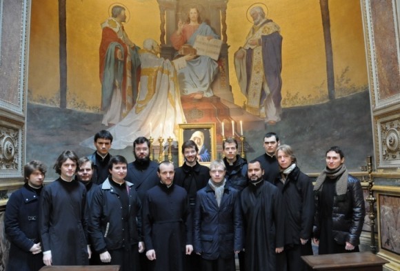 Со студентами Парижской семинарии в базилике святого Климента