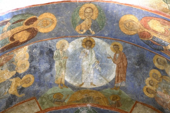 Фреска Спасо-Преображенский собора Мирожского монастыря во Пскове. Ок. 1156 г.