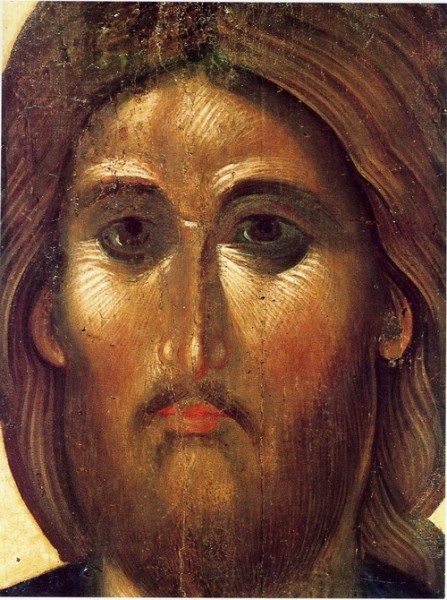 Лик Христа. Византийская икона. 14 век