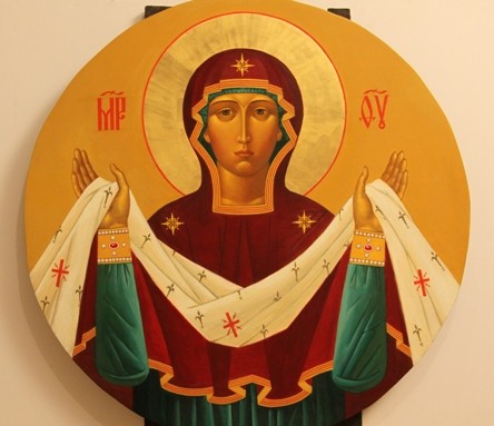 Икона Покров Пресвятой Богородицы. Купить значение иконы.