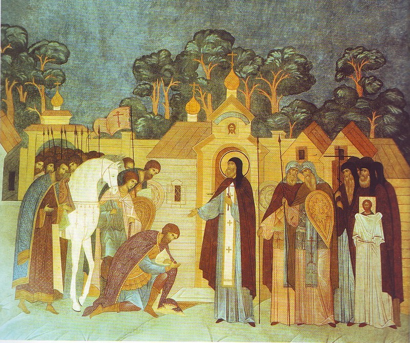 Картинки по запросу Преподобный Сергий Радонежский и князь Дмитрий