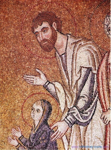 Мозаика ц. Успения близ Дафни. Ок.1100 г. Греция. Фрагмент