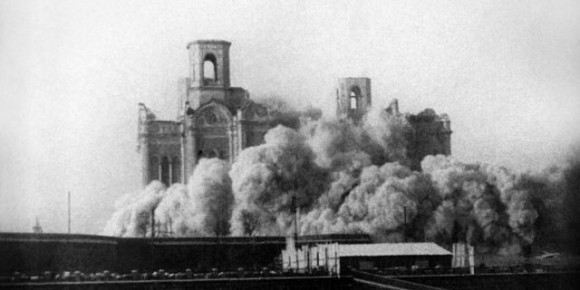 Взрыв Храма Христа Спасителя, 1931 год. Фото: ИТАР-ТАСС