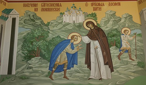 Получение благословения на монашеское житие от преподобной Досифеи