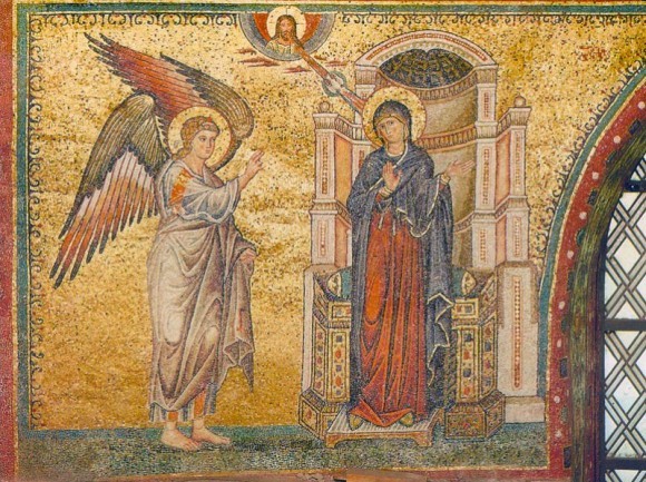 Благовещение. Мозаика храма Санта-Мария-Мадджоре. 1295 г.