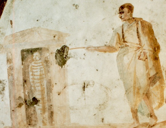 Фреска катакомб Джордани. IV в. Рим
