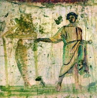 Фреска катакомб Петра и Марцеллина. 2-ая пол. III — 1-ая пол. IV в. Рим