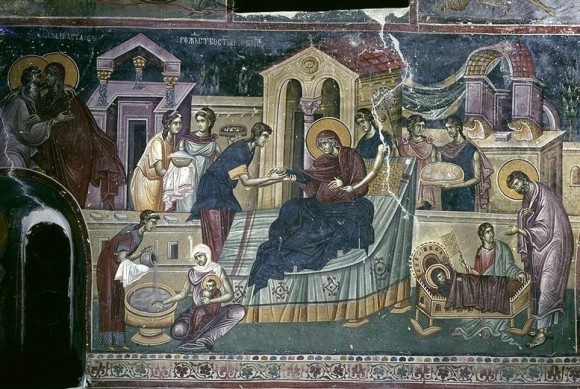 Фреска церкви св.Иоакима и Анны в монастыре Студеница. 1304 г. Сербия