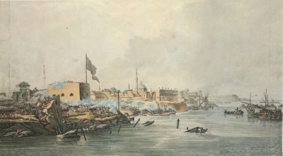 Штурм Измаила 11 декабря 1790 года. М.Иванов создавал картину прямо во время сражения
