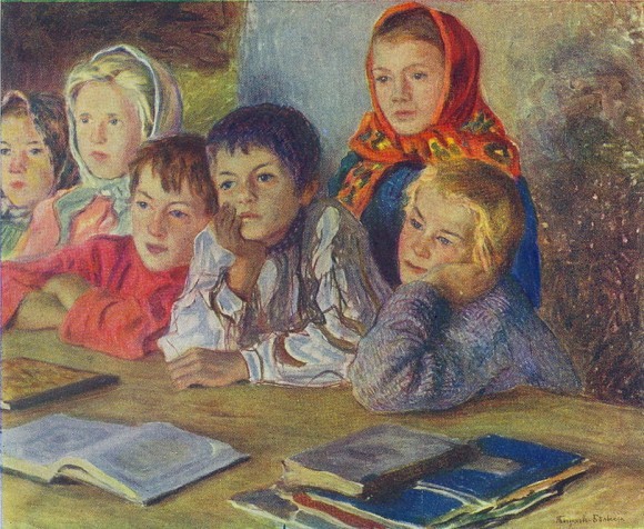 Николай Богданов-Бельский, "Дети на уроке