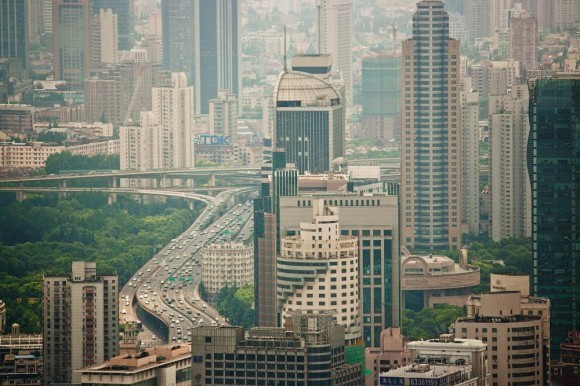 Автомобильные развязки в Шанхае. Источник - http://vlasshole.livejournal.com