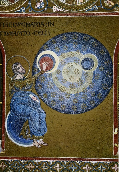 Сотворение земли. Мозаика из собора Мадонны Ассунта. Италия. XII в