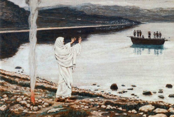 Явление Иисуса Христа на берегу Тивериадского озера по воскресении. Джеймс Тиссо