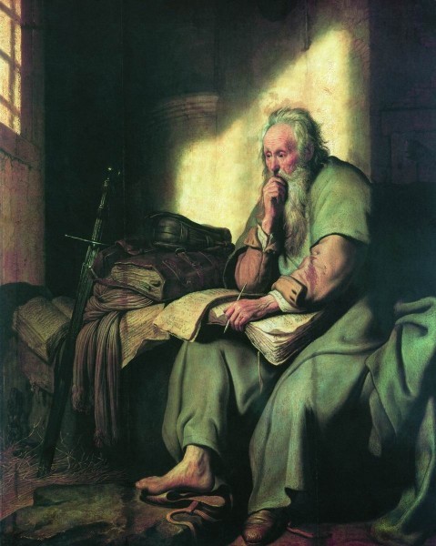 Павел в темнице. Рембрандт