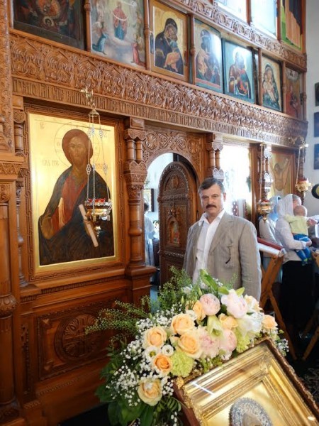 Сергей Алексеевич Веремеенко в храме святителя Алексия