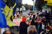 У ворот Киево-Печерской Лавры проходит митинг украинских националистов