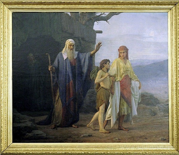 Козьма Кудрявцев. Авраам изгоняет из дома Агарь с сыном ее Измаилом. 1878