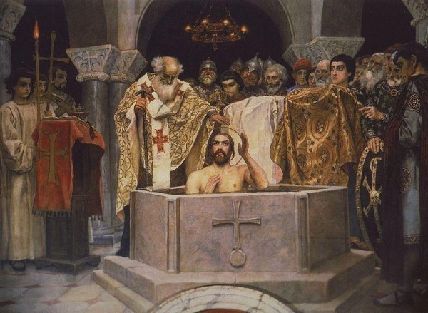 Крещение Владимира. Фреска В.М. Васнецова