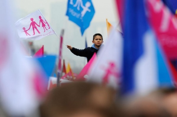 Протест против однополых браков во Франции. Фото ЕРА