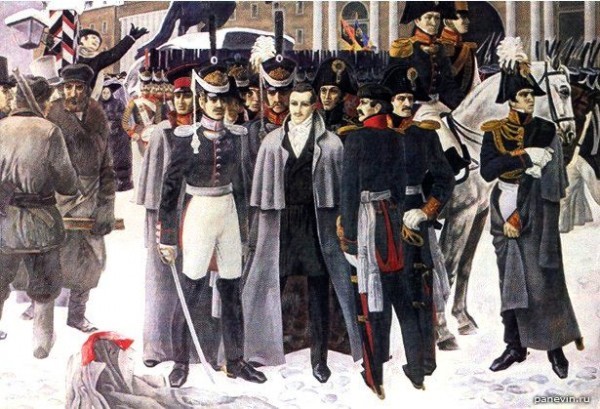 Декабристы на Сенатской площади. 26 декабря 1825 года