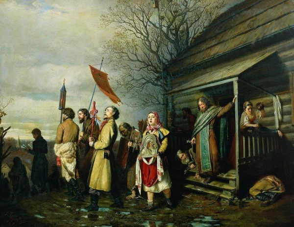 Сельский крестный ход на Пасху. В.Г. Перов. 1861