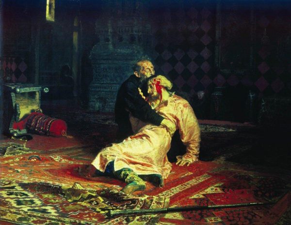 Иван Грозный и сын его Иван 16 ноября 1581 года. Картина Ильи Репина, 1885