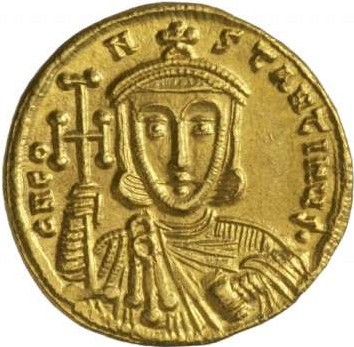 Изображение императора Константина Копронима на монете