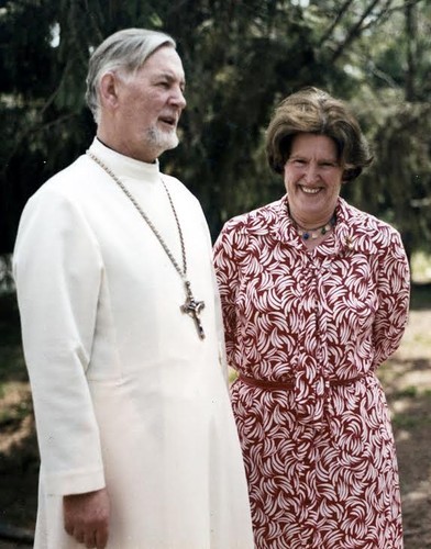 Протоиерей Александр Шмеман с женой