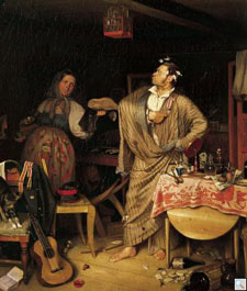 Федотов П.А, Свежий кавалер (Утро чиновника, получившего первый крестик)