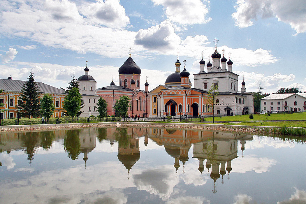 Panorama: Voznesenskaya Davidova pustin, monastery, convent, abbey, Noviy Byt Vi