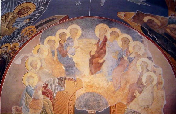 Фрагмент росписи Успенского собора во Владимире. Андрей Рублев