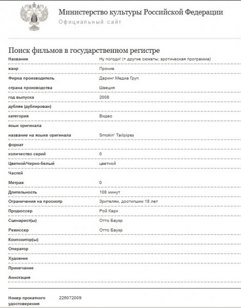 Шведский фильм для лиц, достигших 18 лет