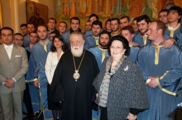 Патриарх Илия II и оперная певица Монсеррат Кабалье