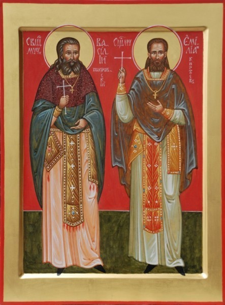 Икона священномучеников Василия Покровского и Емелиана Киреева. Источник: stpmm.ru