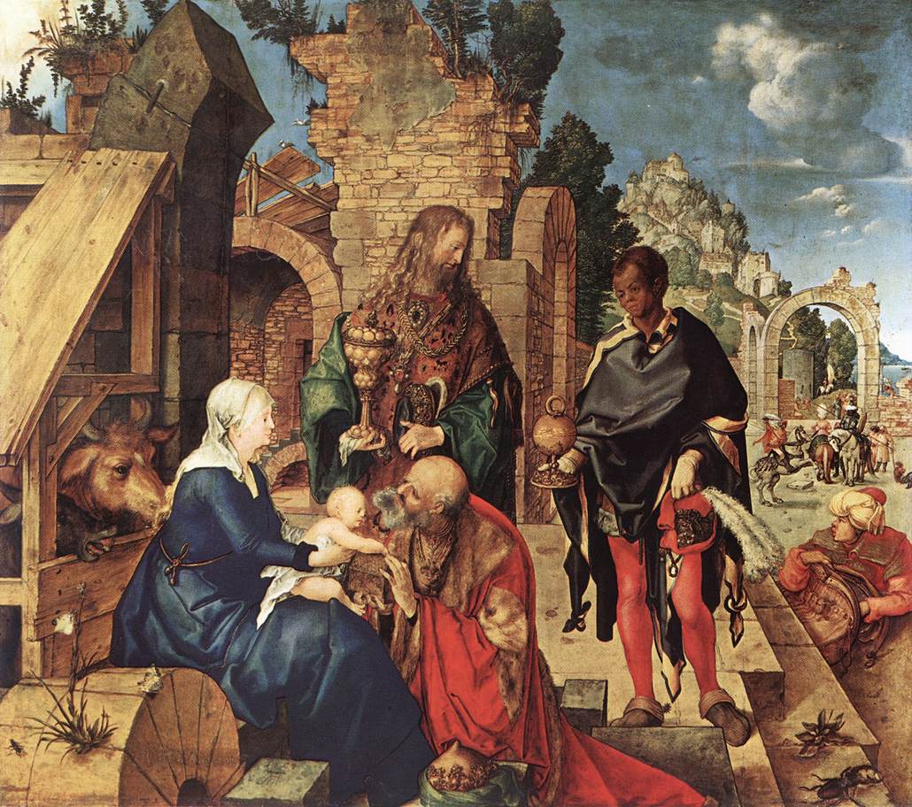 Альбрехт Дюрер. Поклонение волхвов. 1504 г. Галерея Уффици, Флоренция, Италия