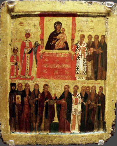 Torzhestvo Pravoslaviya. Vizantiya. Konstantinopol. 14v. 39 h 31. Britanskij muzej