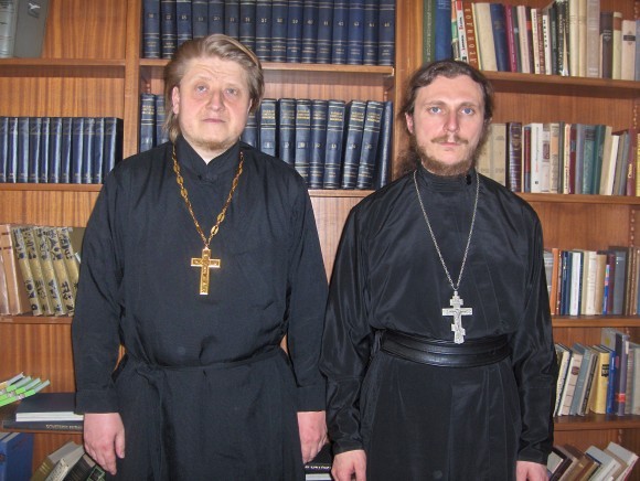 24 апреля 2010. Российский центр науки и культуры в Праге. С иеромонахом Димитрием (Першиным)