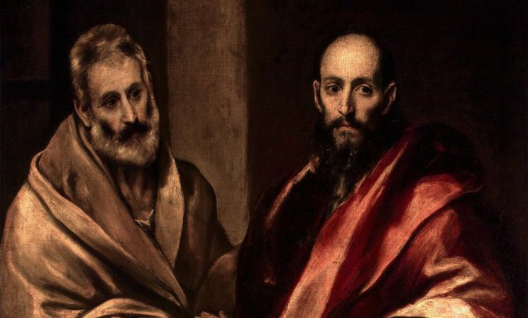 Эль-Греко (Доменико Теотокопули). Апостолы Петр и Павел. 1587 - 1592 г. Государственный Эрмитаж, Спб.
