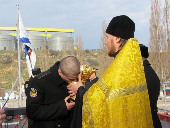 На крейсере «Москва»