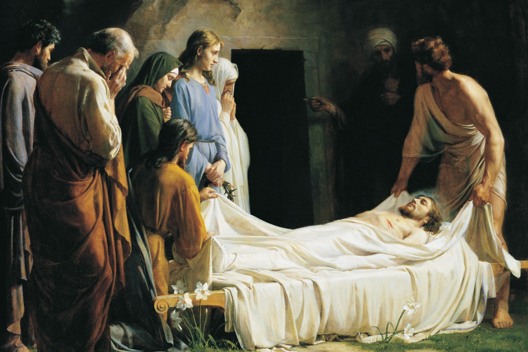 Тело пребывает в страдании. Погребение Христа картина.