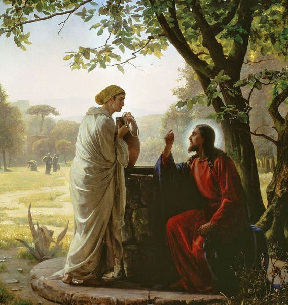 Карл Блох. Христос и самарянка